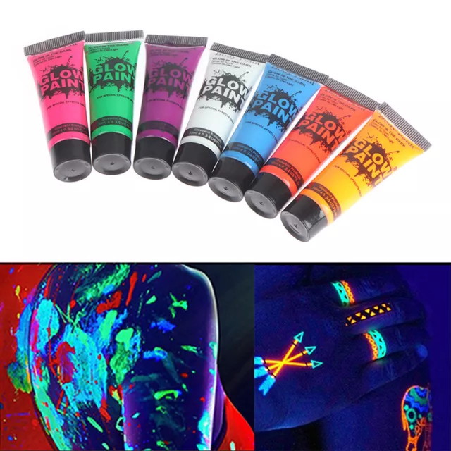 1pcs Body Art Paint Neon Fluorescent Party Halloween Makeup Cosplay Glow Pa-tz 2