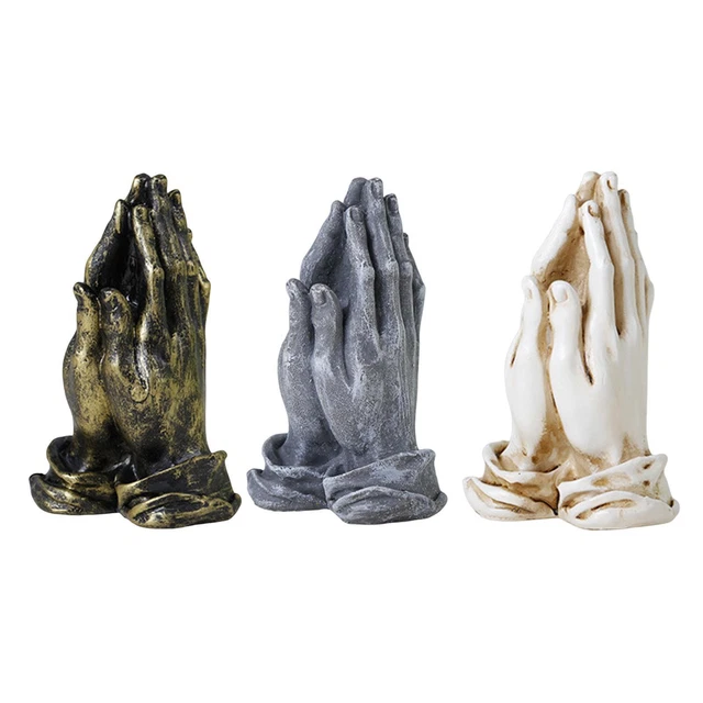 Prier Mains Figurine Résine Artisanat Geste de La Main Statue Style Vintage