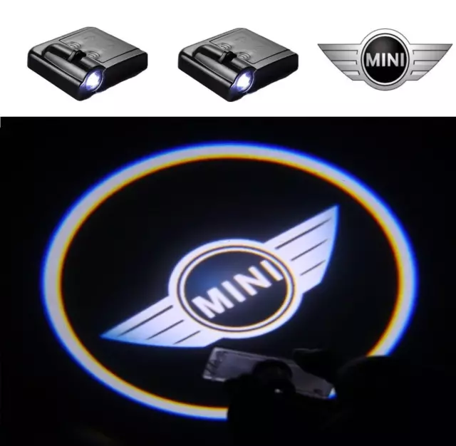 logo stemma sotto portiera porta MINI COOPER Coppia luci di proiettori led auto