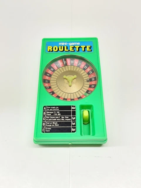VINTAGE ROULETTE GAME Handheld Mini Green ROULETTE 1976 Handheld Game £ ...