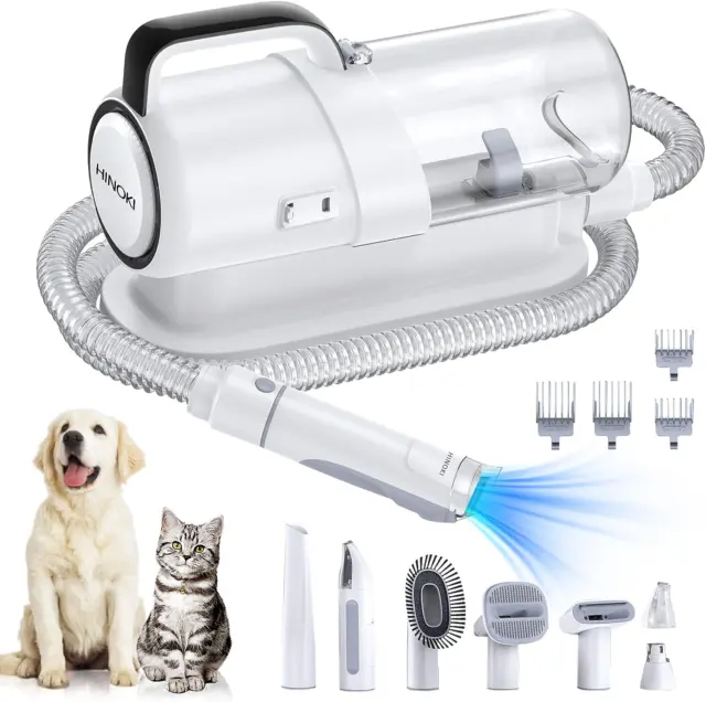 Pro Pet Grooming Kit，Pet Grooming Vacuum Picks up 99% Pet Hair,7 Proven Grooming