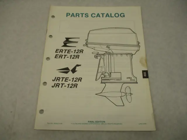 432225 OMC Evinrude Johnson 1988 Outboard Parts Catalog APBA 45 SS