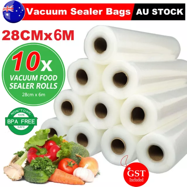 10-20  Rolls Food Vacuum Sealer Bags Food Storage Saver Heat Seal Cryovac  AUS