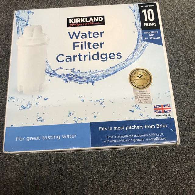 KIRKLAND SIGNATURE 1276702 Water Filter Cartridge for Brita 10 Pack 25