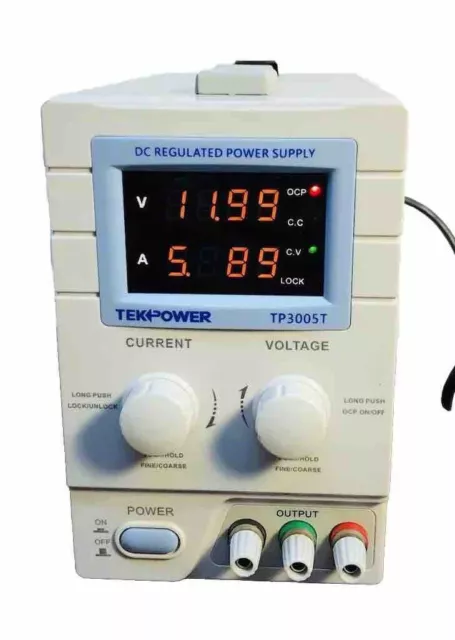 Tekpower TP3005T Digital Variable DC Power Supply 30 Volts 5 Amps