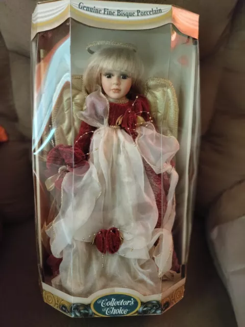 collectors choice porcelain Angel Red and Gold