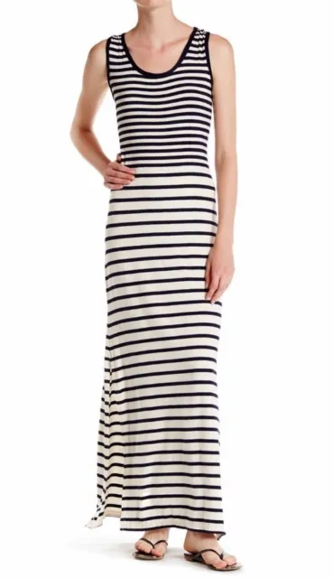 NWT Max Studio Sleeveless Stripe Knit Maxi Dress Size M