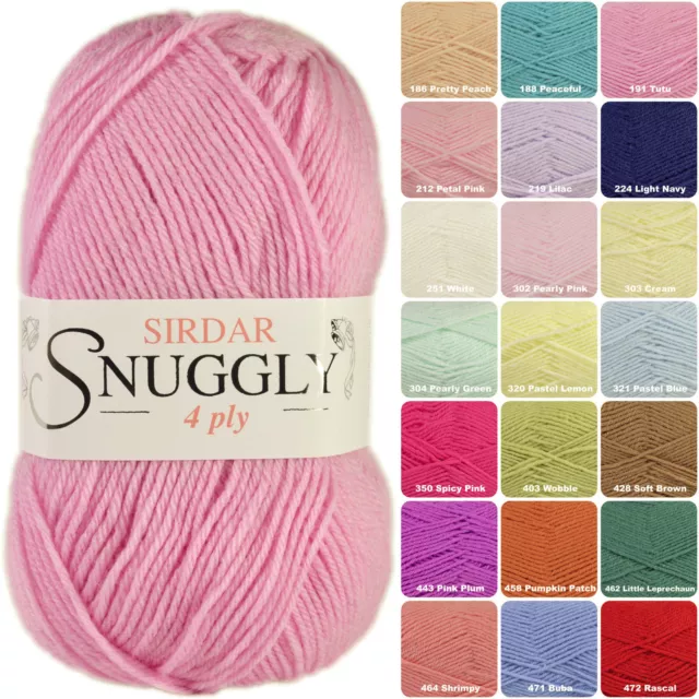 Sirdar Snuggly 4 Ply 50g Acrylic Baby Knitting Wool Yarn