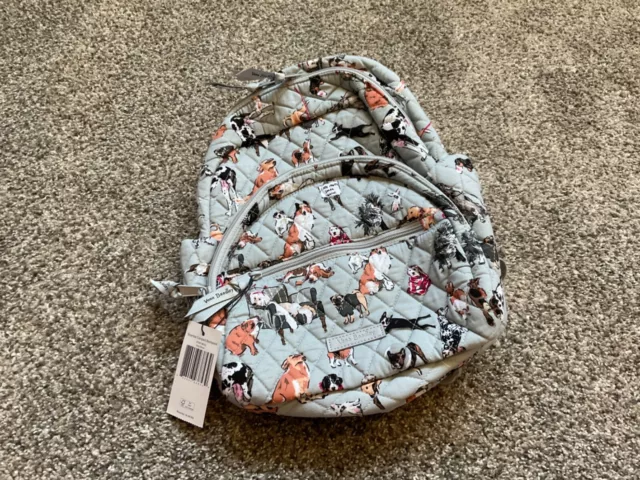 Vera Bradley BEST IN SHOW Dogs Campus Backpack School Book Bag EXACT One  NEW!