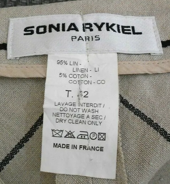 Jolie jupe longue beige rayures noir SONIA RYKIEL T 42 = 40 TBE 3