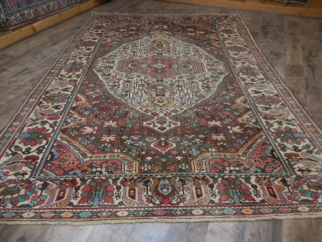 Vintage Geometric Design HandMade Oriental Rug Bohemian Turkish rug 6.10x10.2 Ft