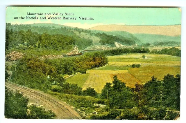 Forest Depot VA Mountain & Valley View on the Norfolk and Western Railroad 1912
