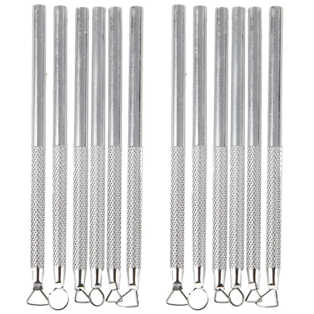 Set 12 Stueck Aluminium Sandplatz Bildhauerei Werkzeuge J9K3