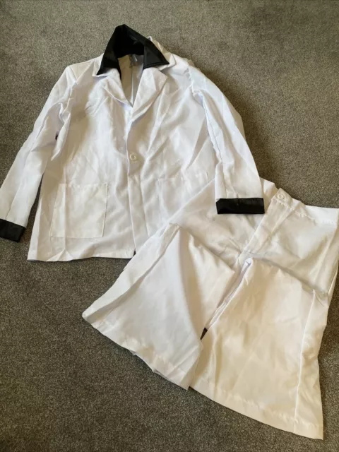 Smiffy’s Men’s 1970s White Suit Night Fever Fancy Dress Outfit Medium TRIED ON