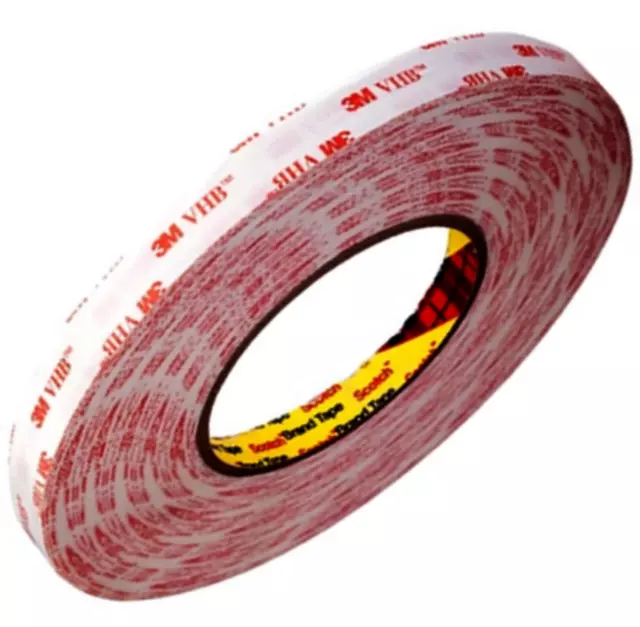 Clear 3M Double Sided VHB TAPE ~ 10mm wide x 1mm thick ~ MOUNTING Self Adhesive