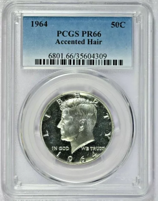 1964 PCGS PR66 Accented Hair Kennedy Half - Great Kennedy Variety!!!