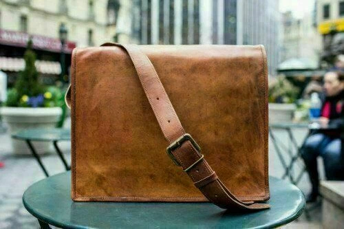 Bag Leather Men Messenger Shoulder S Laptop Satchel Genuine Crossbody Vintage