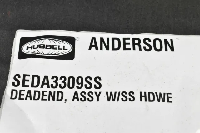 Hubbell Power SEDA3309 Acsr Deadend ASSY W/SS HDWE