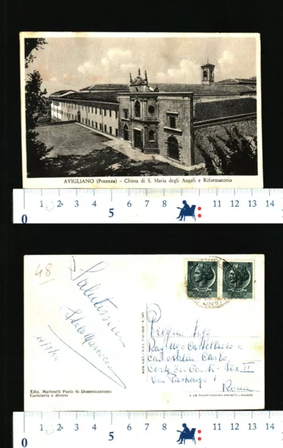 Avigliano (Pz) Bella Veduta Chiesa Di S. Maria Degli Angeli E Riformatorio 27077