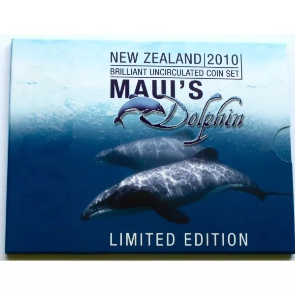 New Zealand - 2010 - Brilliant Uncirculated Coin Set- -Maui's Dolphin