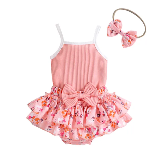Fashion Newborn Baby Girl Floral Bodysuit Romper Shorts  Infant Outfits Clothes