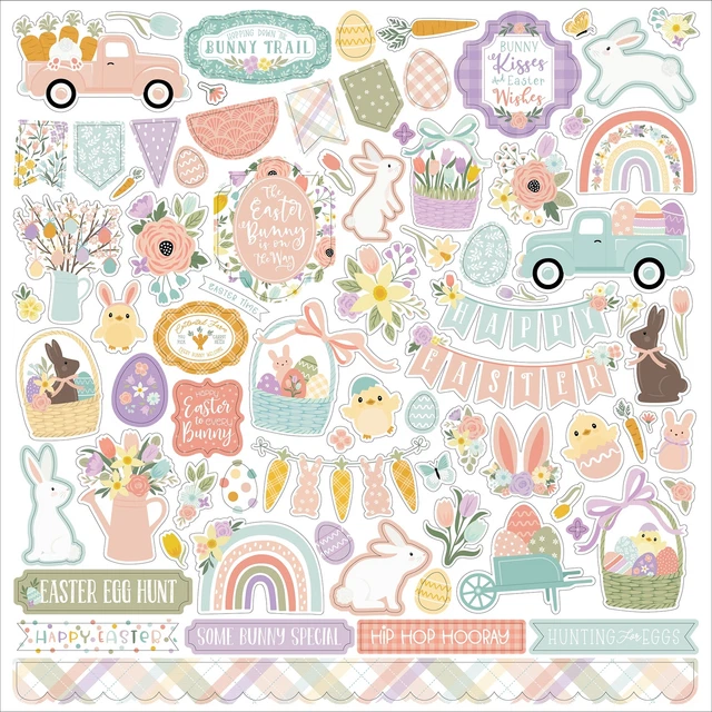 Pegatinas de cardstock de 12""X12""-Elementos -ET300014