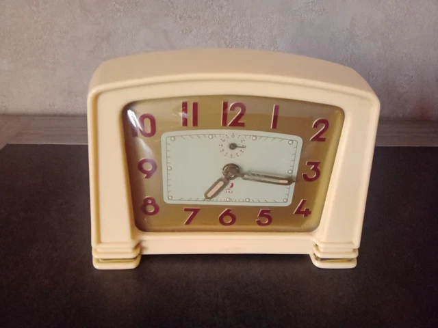 ANCIEN REVEIL DE Voyage Mecanique Pendulette Laiton Napoleon Iii