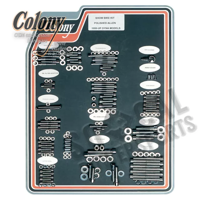 Colony Complete Motor Polished Socket-Head Bolt Kit - 1000P