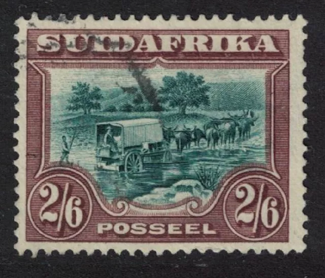 South Africa Ox-wagon outspanned 2Sh6d 1927 Canc SG#37 CV£16.-