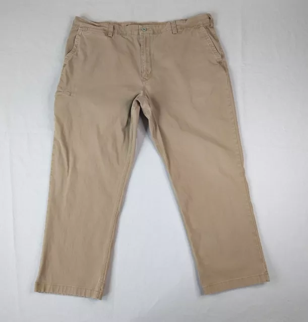 DULUTH TRADING FLEX Ballroom Khaki Pants Adult 42x30 Relaxed Fit Brown ...