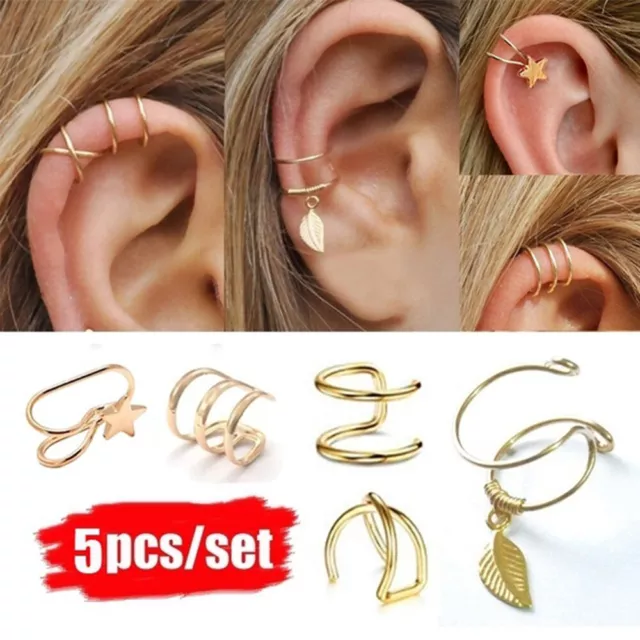 Fashion Ear Cuff Cartilage Clip Earrings Fake Cartilage Earring Non Piercing  Ear Clip | Jumia Nigeria