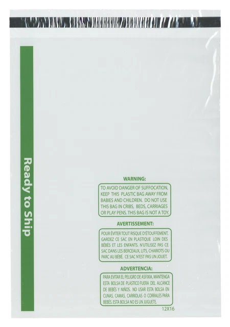 Plymor Ready to Ship 1.5 Mil Wicketed Poly Bags, 12" x 16" (Pack of 250)