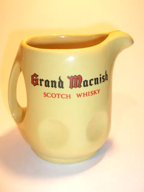 Grand Macnish  Scotch  Whisky Water Jug By Ceramica Piola..