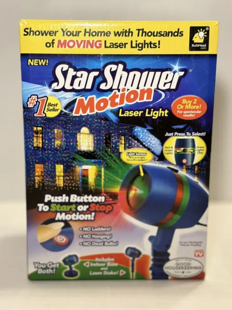 Bulbhead Star Shower Motion Laser Light With Stake And Base
