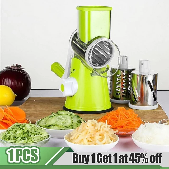 Rotary Cheese Grater Hand Crank Stainless Steel Vegetable Food Chopper Shredder