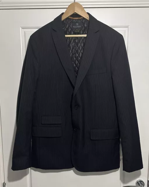 Scotch & Soda Mens Blazer Jacket Size 52 XL Amsterdam Couture Quilted Wool Blend