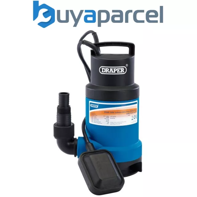 Draper 61621 Submersible Sub Dirty Water Pump with Float Switch 166L/min
