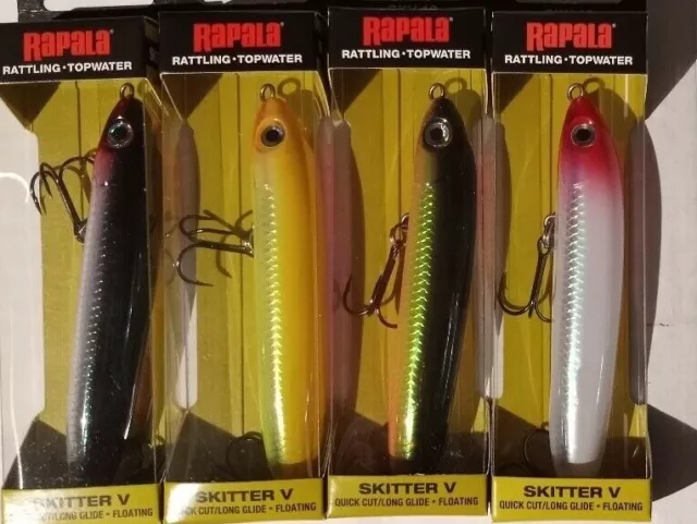 RAPALA 4" Skitter V  #SKV-10 Topwater Rattle Lure Choose FREE S/H