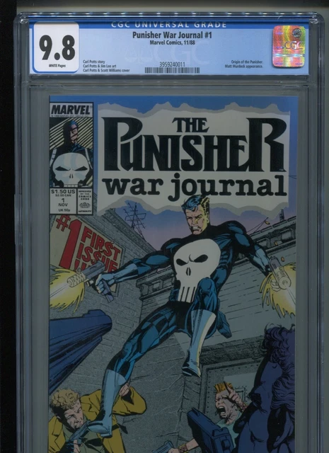 Marvel Punisher War Journal #1 (1988) CGC 9.8 Carl POTTS Jim LEE