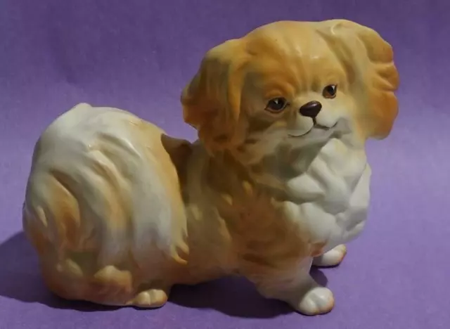 vintage ceramic Pekingese dog figurine Japan