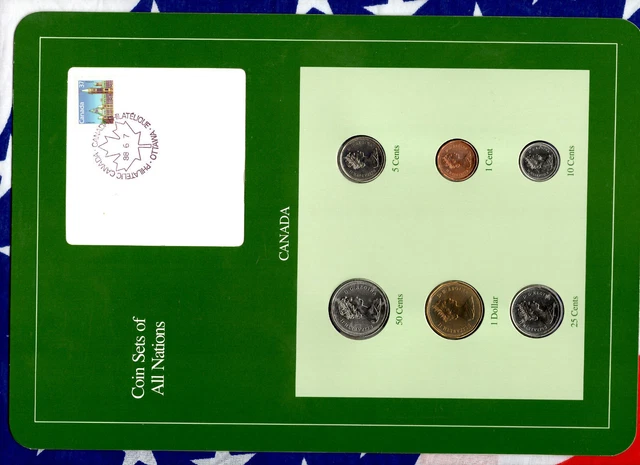 Coin Sets of All Nations Fiji 1982-1987 UNC 5, 20 Cents 1987  1,50 Cents 1982