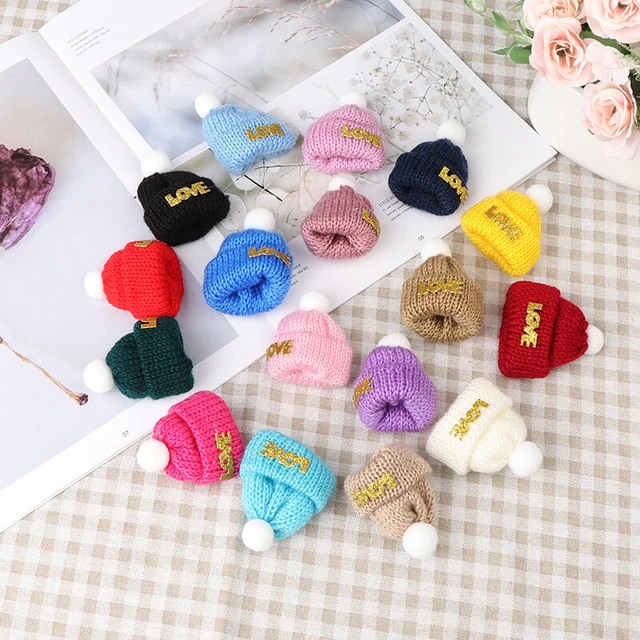 1:12 Dollhouse Miniature Knitting Hat Dolls Hat Decor Accessories ChildrZ1J_ln
