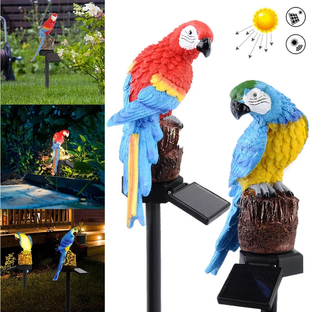 Solar LED Solarleuchte Außen Garten Beleuchtung Papagei Solarlampe Deko Licht