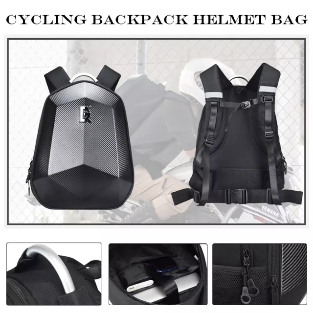 Motorrad Radsportrucksack Wasserdicht Laptoprucksack Helmtasche Rucksacktasche