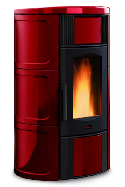 Termostufa termo stufa a pellet NORDICA EXTRAFLAME Iside Idro 18,8 kW bordeaux