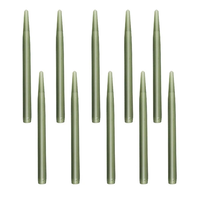 Lot De 30 Manchons En Silicone Pour Pêche – Anti-manches Terminaux Pour Carpe, Aligneur De Ligne, Vert, Longueur 53 Mm