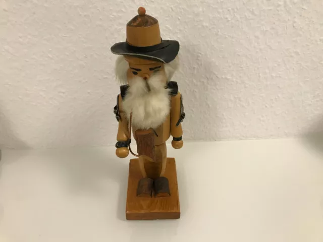 Sehr altes Räuchermännchen Seiffen Waldmensch Höhe 33 cm Benutzt !