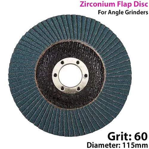 115mm 60 Grit Zirconium Flap Disc For Angle Grinder Grinding Metal