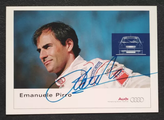 2656 Emanuele Pirro Motorsport Autogrammkarte original signiert