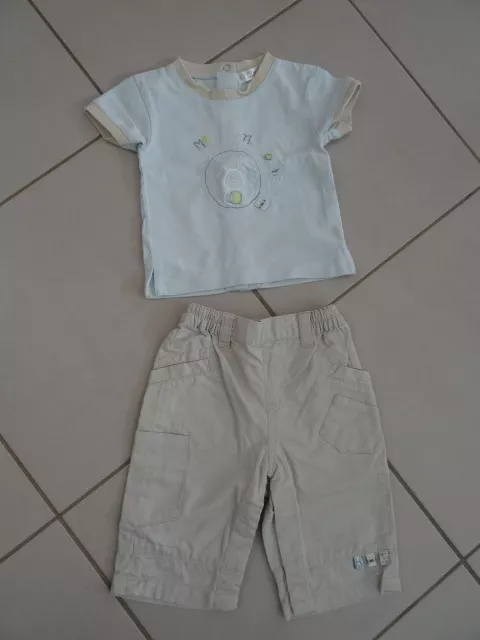 Ensemble t-shirt + bermuda KIABI garçon 3 mois